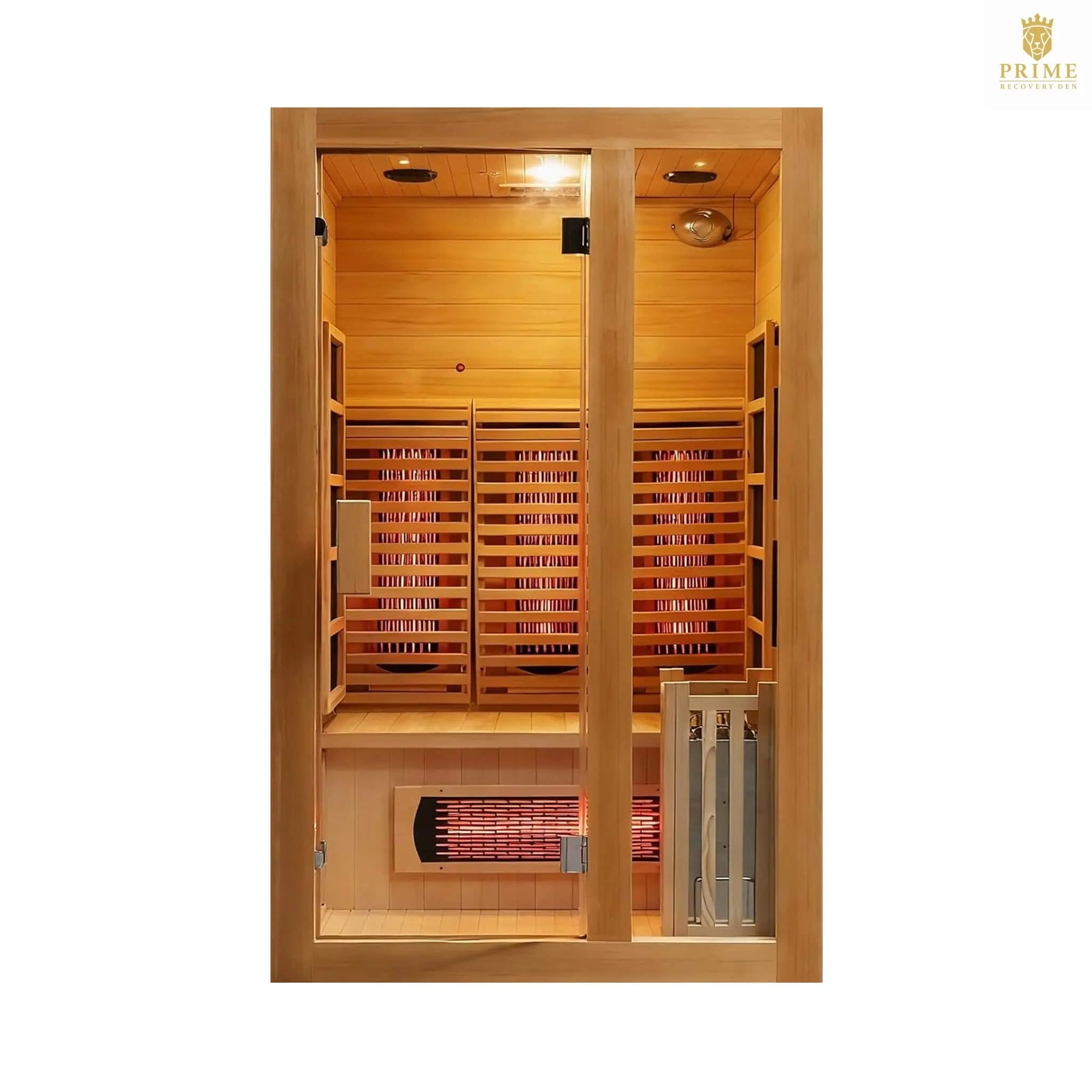 Rövia Luma 2-Person Indoor Hybrid Sauna Room With Infrared And 3.5KW Steam Heater [Made-To-Order] (SAK83750) SAKSBY WHOLESALE