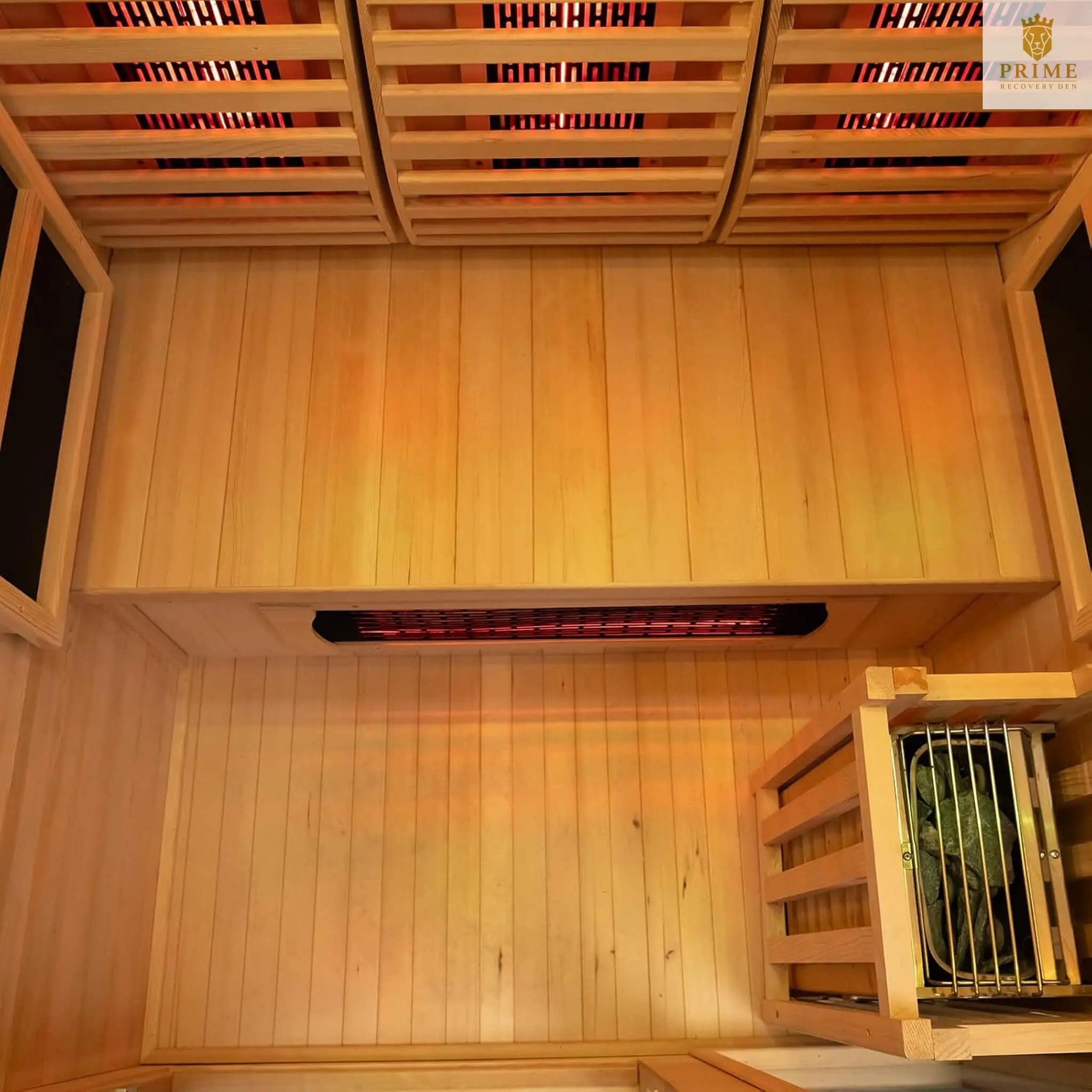 Rövia Luma 2-Person Indoor Hybrid Sauna Room With Infrared And 3.5KW Steam Heater [Made-To-Order] (SAK83750) SAKSBY WHOLESALE