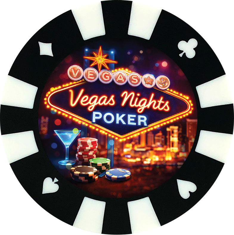 Poker Chip Drink Coasters – Giant Casino-Style Poker Coasters